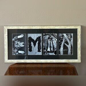 Framed Black & White Photo Name Collage “Emma”